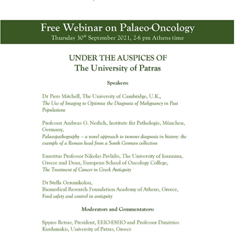 Webinar on Palaeo-Oncology